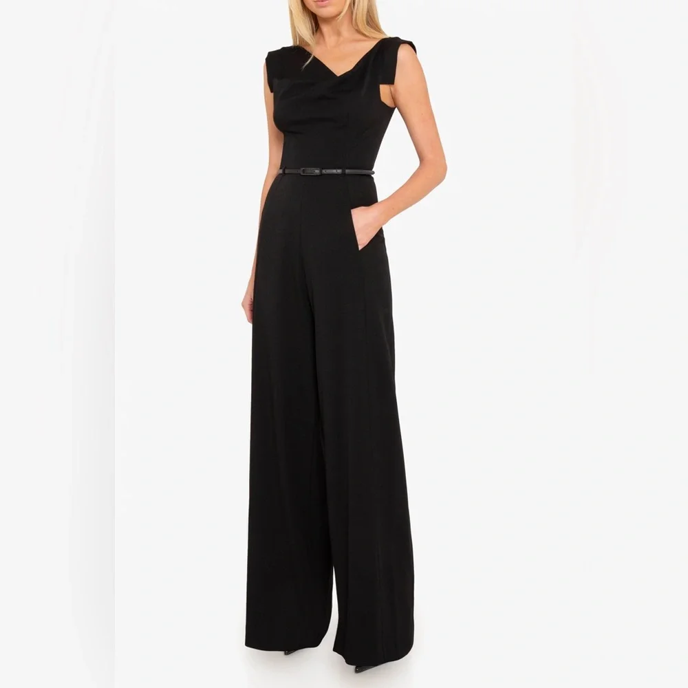 Black Halo Classic Jackie O Jumpsuit Black 4